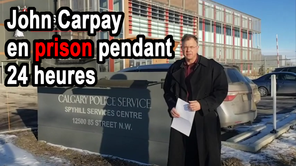 John Carpay enfin sortie de prison après 24 heures : Studio TheoVox